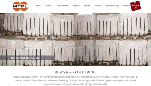 Screenshot of Mittal Technopack's Website